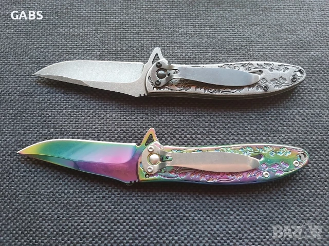 Джобен сгъваем нож с гравирана дръжка елен,2952, снимка 2 - Ножове - 50673001