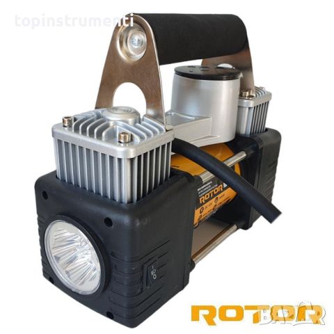 Компресор за помпане на гуми ROTOR RK400, 12V, 400W, 80 л/ мин., 10 bar