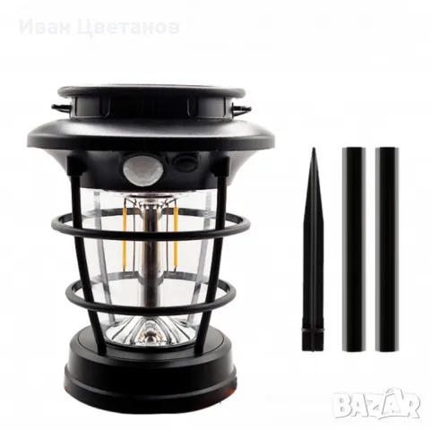 Соларна сензорна лампа с LED осветление Hop-8818F, снимка 2 - Соларни лампи - 49225984
