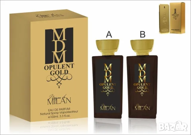 Парфюмна вода за мъже MDM Opulent Gold Eau de parfum 100ml, снимка 2 - Мъжки парфюми - 48737606