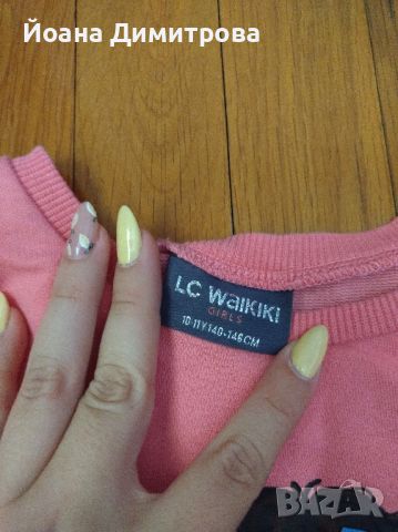 Розова детска блуза LC Waikiki за 10-11- годишни 140 -146 cm, снимка 2 - Детски Блузи и туники - 46262252