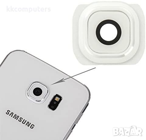 Рамка + Стъкло камера за Samsung G920 S6 /Бял/ Баркод : 115370, снимка 1 - Резервни части за телефони - 46629864