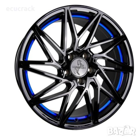 Джанти 4броя Keskin KT20 8.0Jx18 5/112 ET30 72.6 BLACK PAINTED BLUE INSIDE