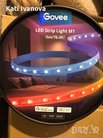 Govee RGBIC LED лента, надградена RGBIC технология, WiFi LED лента 5 m M1, съвместим с Alexa, музика, снимка 8 - Лед осветление - 45902426