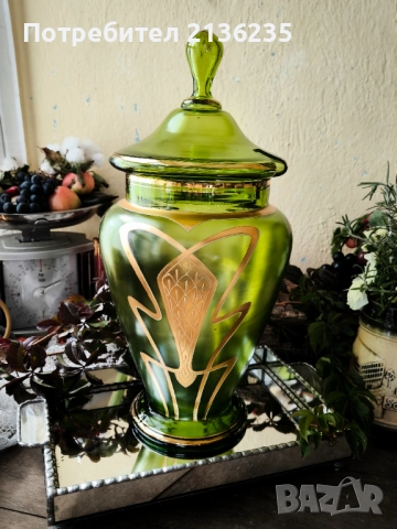 Bohemia съд Арт Деко , снимка 4 - Антикварни и старинни предмети - 51956181