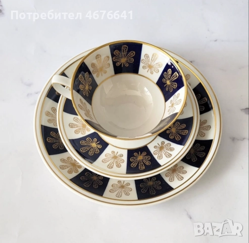 Троен порцеланов сет, снимка 3 - Чаши - 52774153