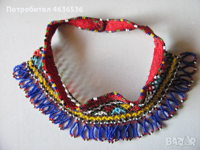 Женски накит за носия-стъклени мъниста, снимка 8 - Антикварни и старинни предмети - 52440484