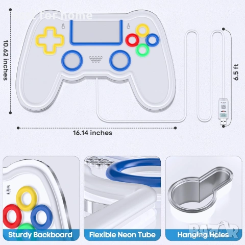 Неонови табели Rysker за стенен декор с 200+ RGB светлини, снимка 5 - Лампи за стена - 53435445