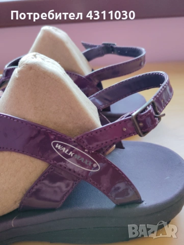 Дамски лилави сандали Walkmaxx  42, снимка 3 - Сандали - 54121525