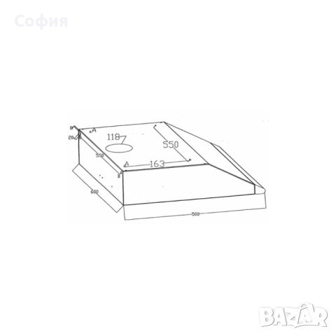 Аспиратор, 60см., 2 мотора, 2х95W, Бял/Черен, снимка 5 - Абсорбатори - 46747977