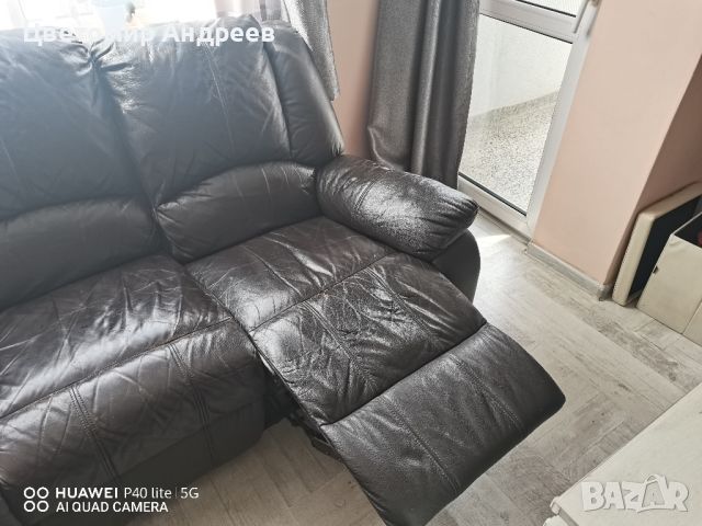 Кожен диван + фотьойл , снимка 8 - Дивани и мека мебел - 45510689