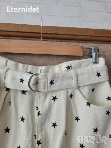Къси панталони с висока талия на звездички , снимка 5 - Къси панталони и бермуди - 51307932