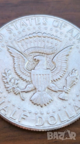 Сребърна Монета Половин Долар Кенеди 1967г, снимка 4 - Нумизматика и бонистика - 53687622