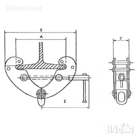 ELLER  75-230 mm  1000 кг. Скоба за греда НОВА, снимка 3 - Други инструменти - 46168241