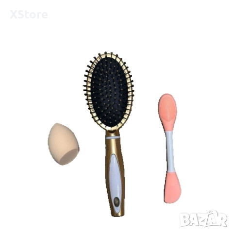 Комплект за красота четка за коса, гъба, кърпа за коса + четка за баня, снимка 5 - Други - 52508362