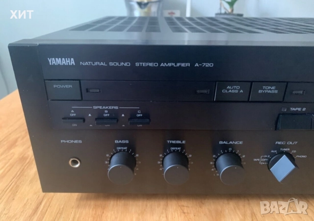 Усилвател YAMAHA A-720 в ТОП състояние, снимка 4 - Ресийвъри, усилватели, смесителни пултове - 52966968