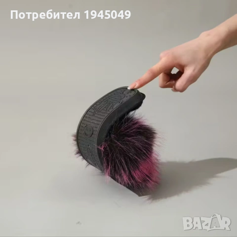 Дамски космати чехли за вътре - вън, снимка 5 - Чехли - 53921117