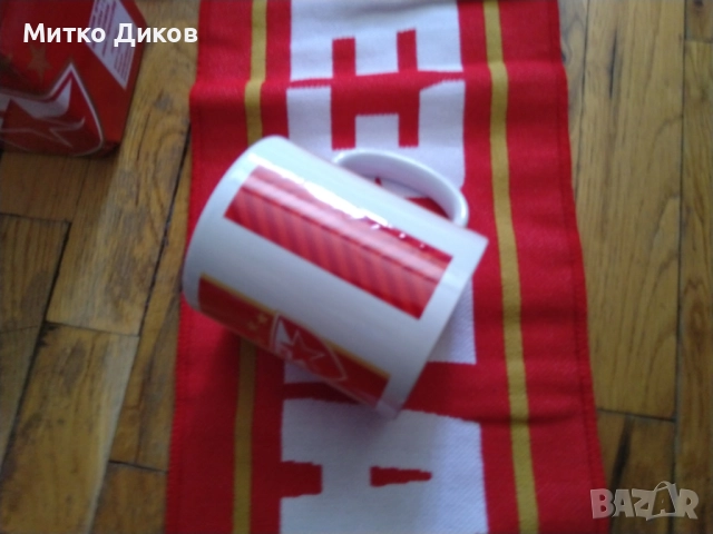 Цървена звезда Белград шал и чаша нови , снимка 9 - Футбол - 51552816