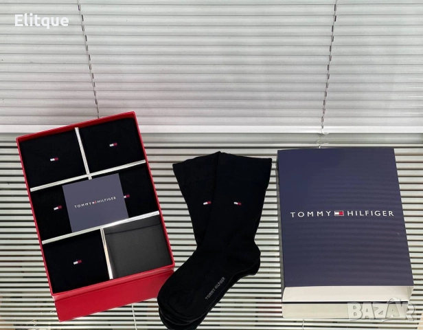 6 чифта чорапи в кутия louis vuitton Tommy Hilfiger Burberry , снимка 9 - Дамски чорапи - 52939805