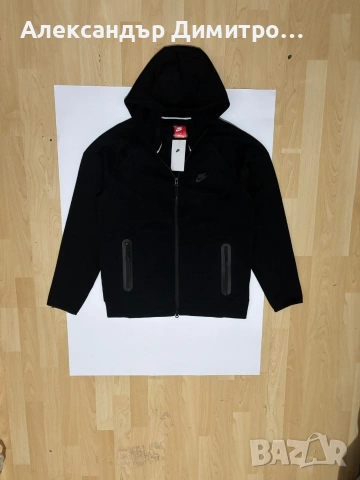 Nike Tech Fleece черен, снимка 2 - Спортни дрехи, екипи - 53658225