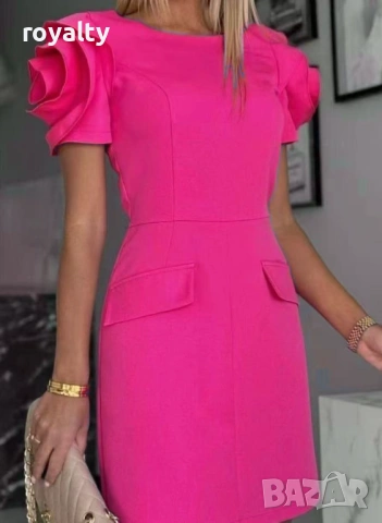 Елегантна Дамска Рокля Различни Цветове , снимка 5 - Рокли - 53889290