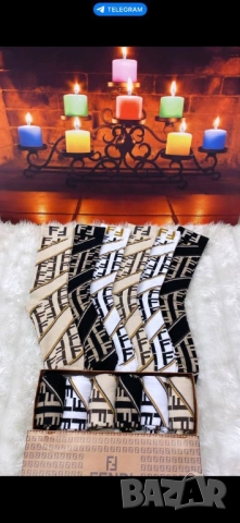 чорапи в кутия fendi calvin klein louis vuitton , снимка 8 - Дамски чорапи - 51442117