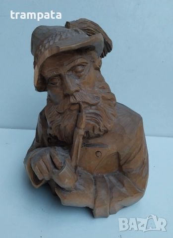 ТОП ОФЕРТА -50%   Стара немска дървена фигура дърворезба 