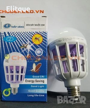 LED крушка против комари с адаптор за стена