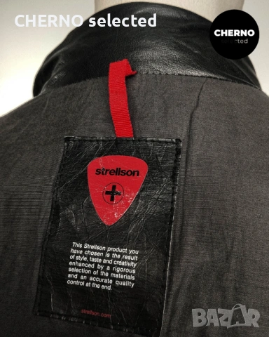Мъжко яке от естествена кожа STRELLSON HUCK Men’s Leather Multipocket Casual Jacket – размер L , снимка 12 - Якета - 53697196