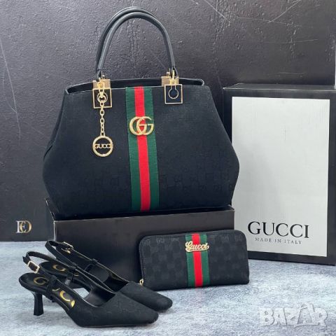 дамски обувки, чанта и портмоне gucci , снимка 5 - Чанти - 46504297