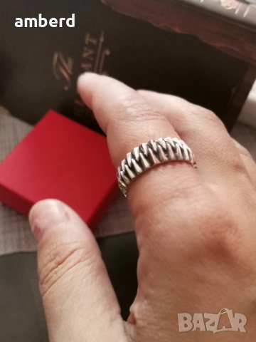 Сребърен унисекс пръстен  - модел R121, снимка 5 - Пръстени - 51986220