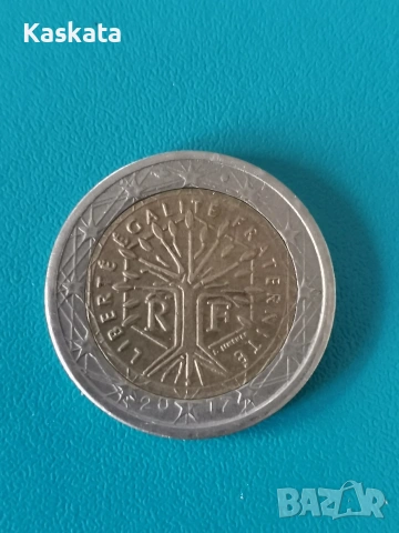 Рядка с дефект 2 евро., снимка 2 - Нумизматика и бонистика - 53772552
