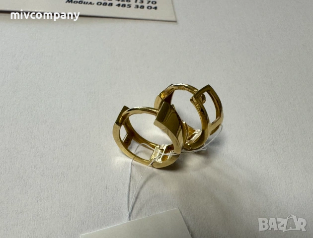 Златни Обеци 2.54гр, снимка 4 - Обеци - 53692160