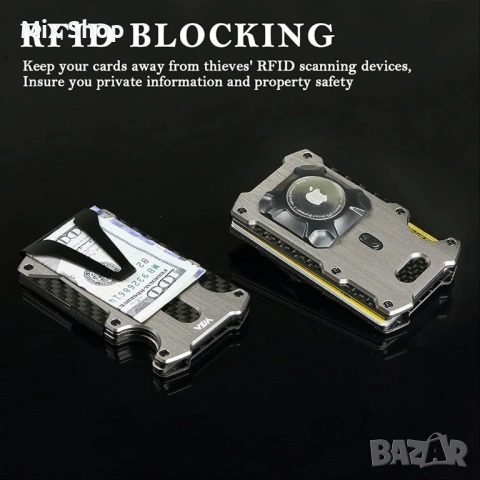 Мъжки портфейл с държач за AirTag, снимка 3 - Други - 53884673