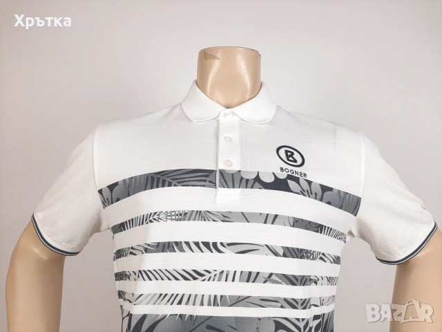 Bogner Floral Polo  - Oригинална мъжка тениска с яка р-р 52 / L, снимка 5 - Тениски - 54167834