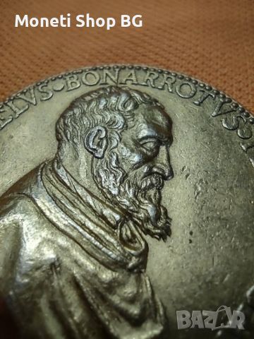 Медал с изображението на Микеланджело, снимка 3 - Антикварни и старинни предмети - 46462693