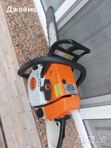 Резачка STIHL 034 AV super electronic quickstop , снимка 3 - Градинска техника - 52659741