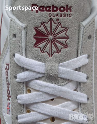 REEBOK Classic Leather Legacy AZ Shoes White/Grey/Burgundy, снимка 5 - Маратонки - 46432220