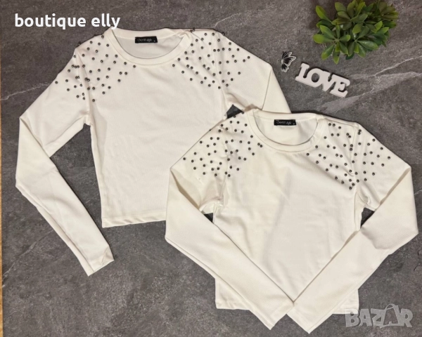 дамска блуза с перли, снимка 2 - Блузи с дълъг ръкав и пуловери - 51770342