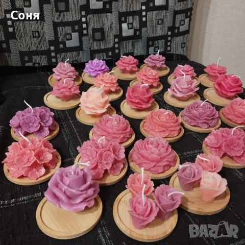 Восъчни свещи - цветя и рози , снимка 15 - Подаръци за жени - 53135924