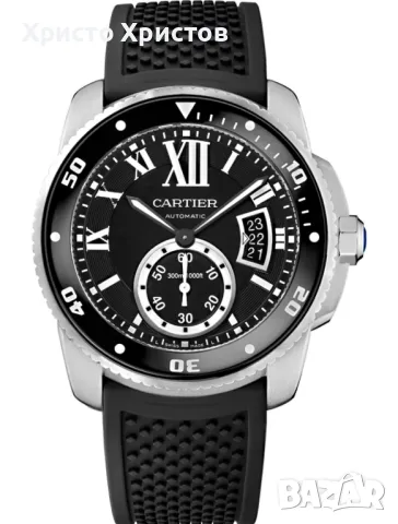 Мъжки луксозен часовник Cartier Calibre de Cartier Diver Steel Rubber Watch W7100056, снимка 1 - Мъжки - 47027012