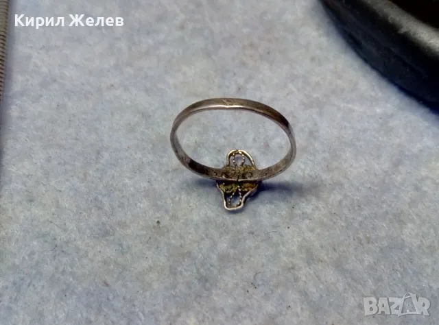 СТАРИНЕН ФИЛИГРАНЕН СРЕБЪРЕН ПРЪСТЕН СРЕБРО ВИСОКА ПРОБА РЪЧНА ТРАДИЦИОННА ИЗРАБОТКА 47971, снимка 4 - Антикварни и старинни предмети - 49757421
