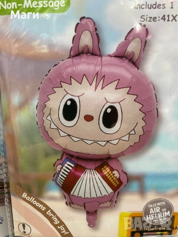 Лабубу балони фолио за хелий или въздух, снимка 6 - Декорация - 53299455