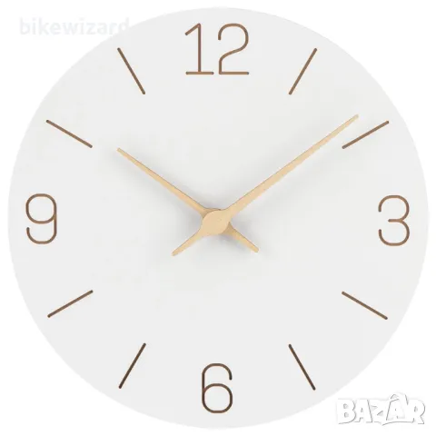 Warminn MDF дървен стенен часовник 30 см НОВ