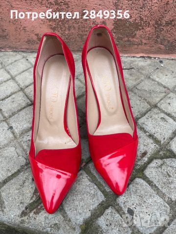 Черни, червени и бели токчета , снимка 6 - Дамски обувки на ток - 45146639