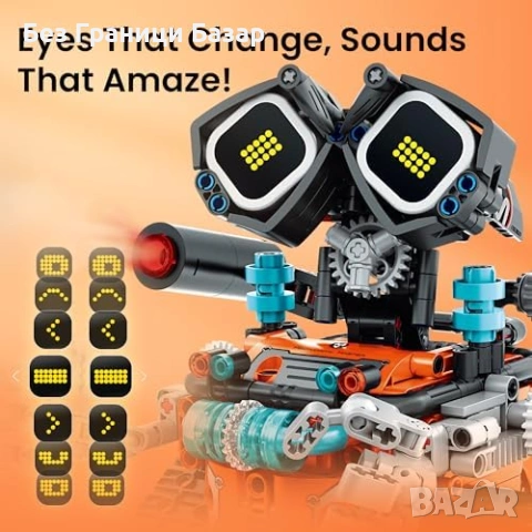 Нов Програмируем Technic детски робот 5 в 1 с дистанционно и LED ефекти, снимка 3 - Образователни игри - 53009716