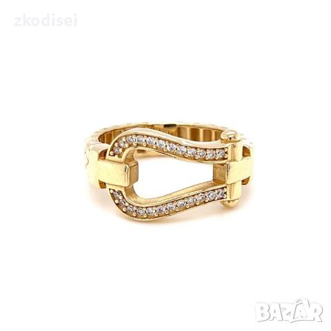 Златен дамски пръстен 4,41гр. размер:57 14кр. проба:585 модел:23074-4, снимка 1 - Пръстени - 45118637
