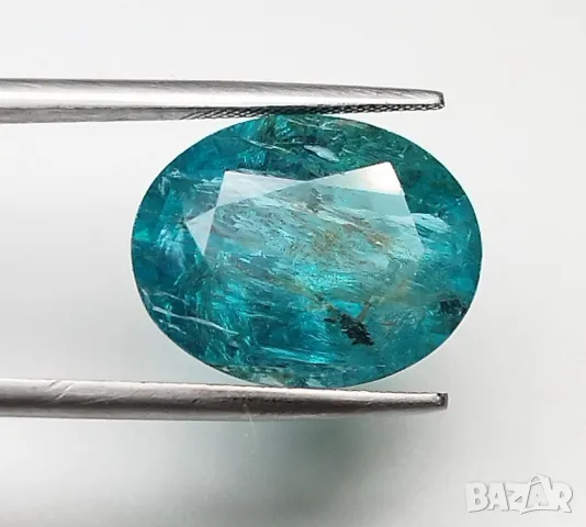 Рядък апатит в голям размер и зелено син цвят - 8.20кт.! Нов!, снимка 9 - Други - 50106351