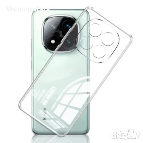 Силиконов кейс MBX 2mm, За Xiaomi Redmi Note 14 Pro+, Прозрачен, снимка 3 - Калъфи, кейсове - 50349772