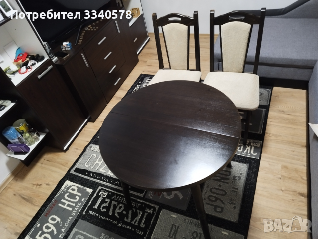 Комплект маса със 2 стола, снимка 1 - Маси - 45040581
